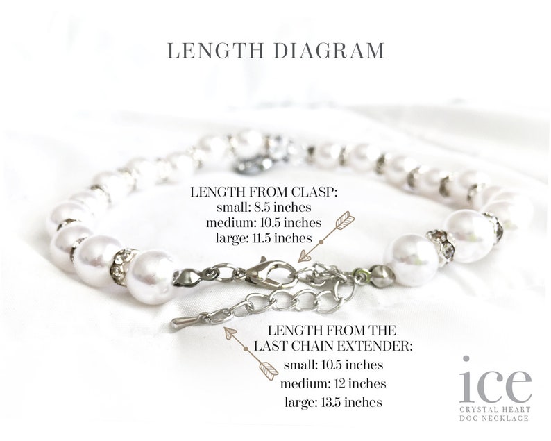 Heart and Pearl Dog Collar Necklace Girl Dog Collar Bling Etsy