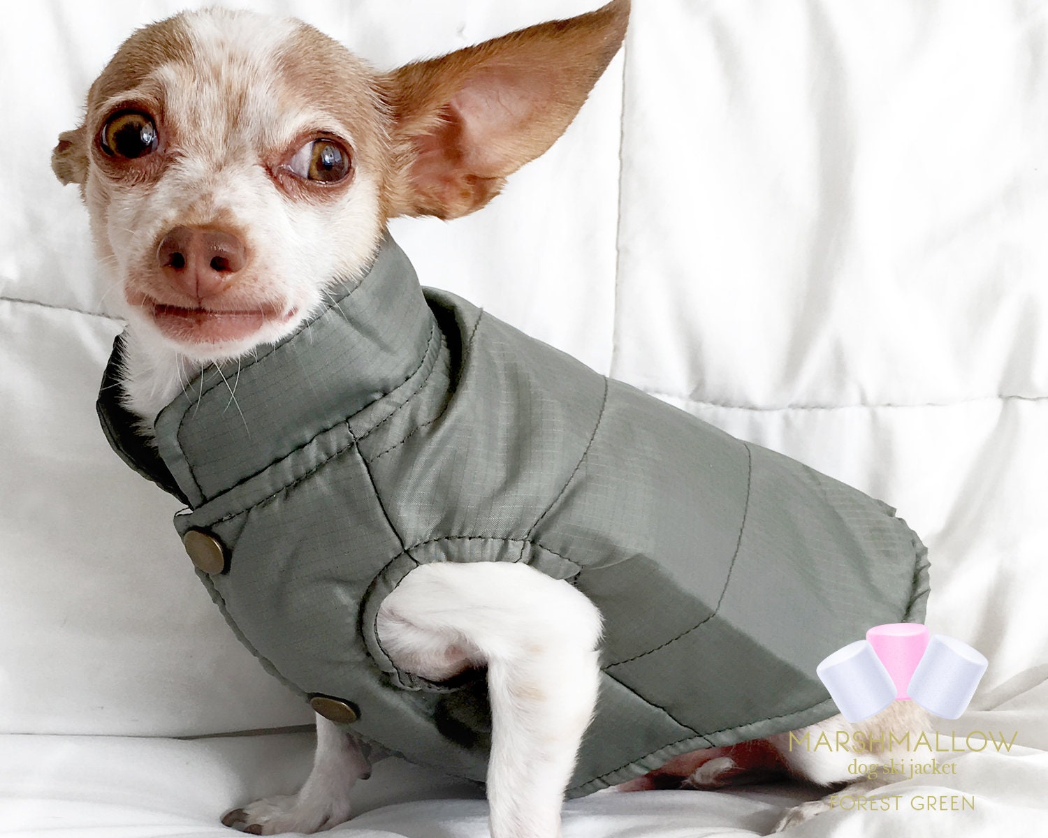 Hunter Green Dog Ski Jacket Winter Dog Coats Dog Coats Dog Etsy