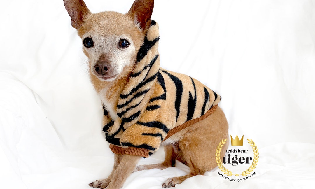 Tiger Print Dog Hoodie Dog Coat Small Dog Hoodie for Small Etsy
