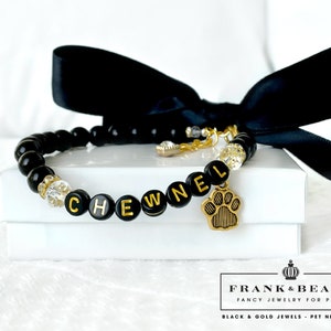Black Pearl Dog Necklace Collar Pet Necklace Dog Paw Luxury Pet Jewelry Dog Necklace for Dogs