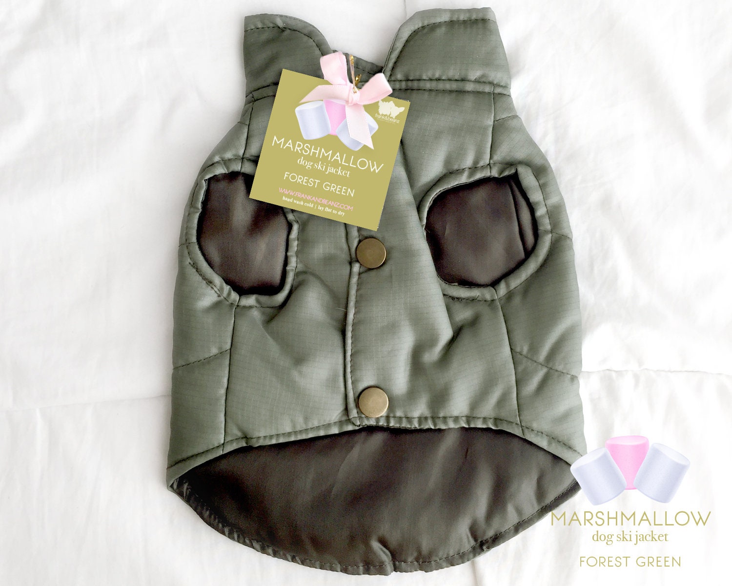 Hunter Green Dog Ski Jacket Winter Dog Coats Dog Coats Dog Etsy