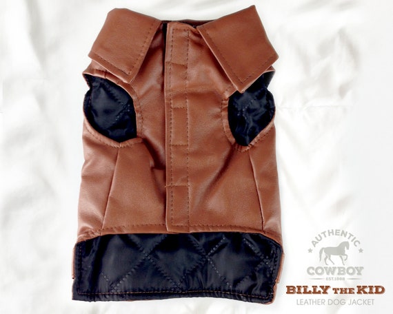 Billy The Kid Brown Leather Dog Jacket Boy Dog Jacket Etsy