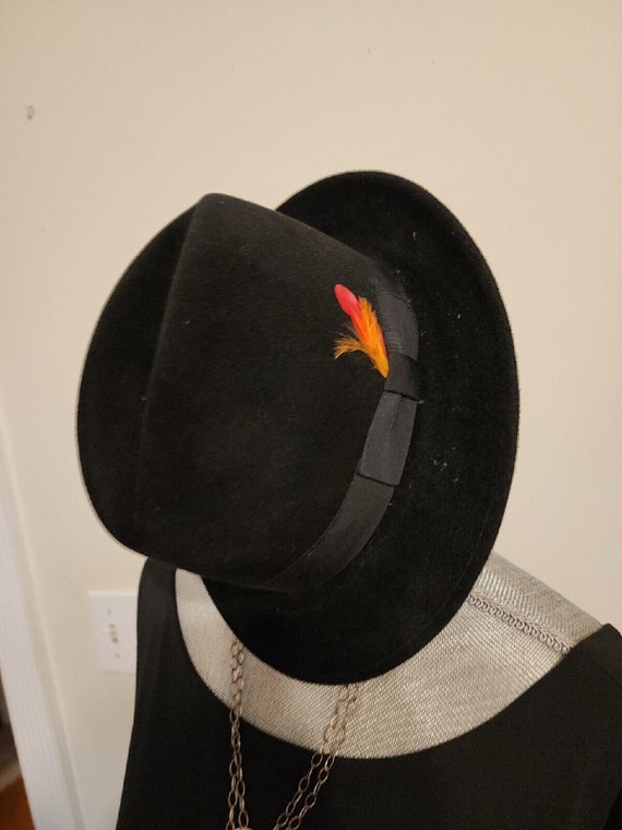 Vintage Barlesoni Black Hat - Size Men's 6 7/8 Gen