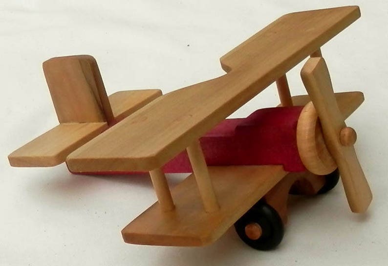 wooden biplane