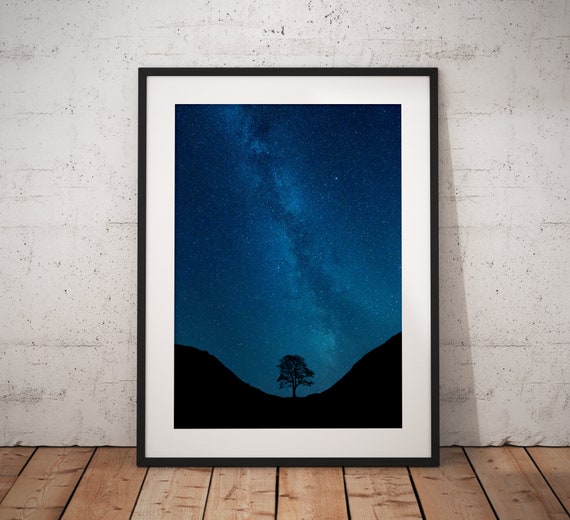 Wall Art Showing Photograph of the Milky Way Over the Sycamore | Etsy UK