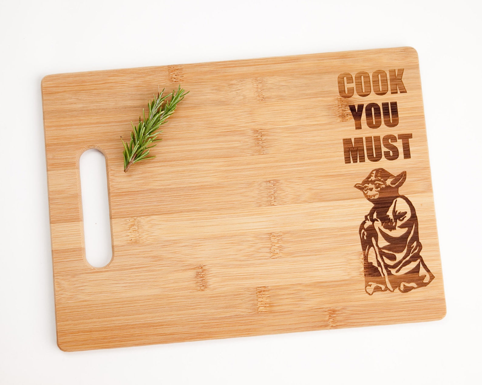 Star Wars Yoda Cook You Must Engraved Cutting Board Foodie Etsy