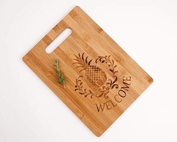 Welcome Pineapple Cutting Board - Housewarming Gift - Southern Hospitality, Charleston