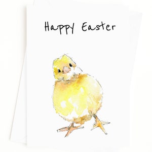 Carte de Pâques poussin, Carte joyeuse de Pâques, Cartes de Pâques, Porte-carte-cadeau de Pâques, Vierge à l’intérieur pour vos propres vœux