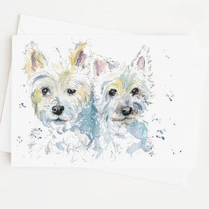 Westie Card, Westie Gifts, Dog Lover Gift, Birthday Card, Thank You Card, Note Card, Blank Card