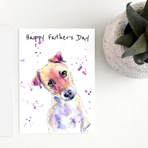 Jack Russel Vatertagskarte, Hund Papa Karte, personalisierte Hundekarte, Karte vom Hund, Notizkarte, innen leer