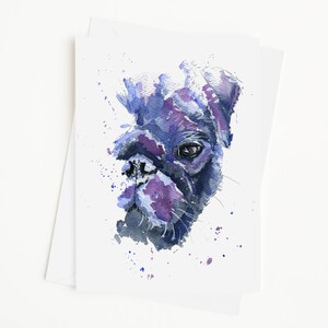 Mops Karte, Hundekarten, Dankeskarte, Geburtstagskarte, Nachricht, Geschenkkarte, leere Grußkarten - leere Innenseite für Ihre eigene Grußkarte