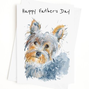 Carte Yorkshire Terrier, Carte chien fête des pères, Carte Yorkie personnalisée, Carte chien, Carte du chien, Carte de correspondance, Vierge à l'intérieur
