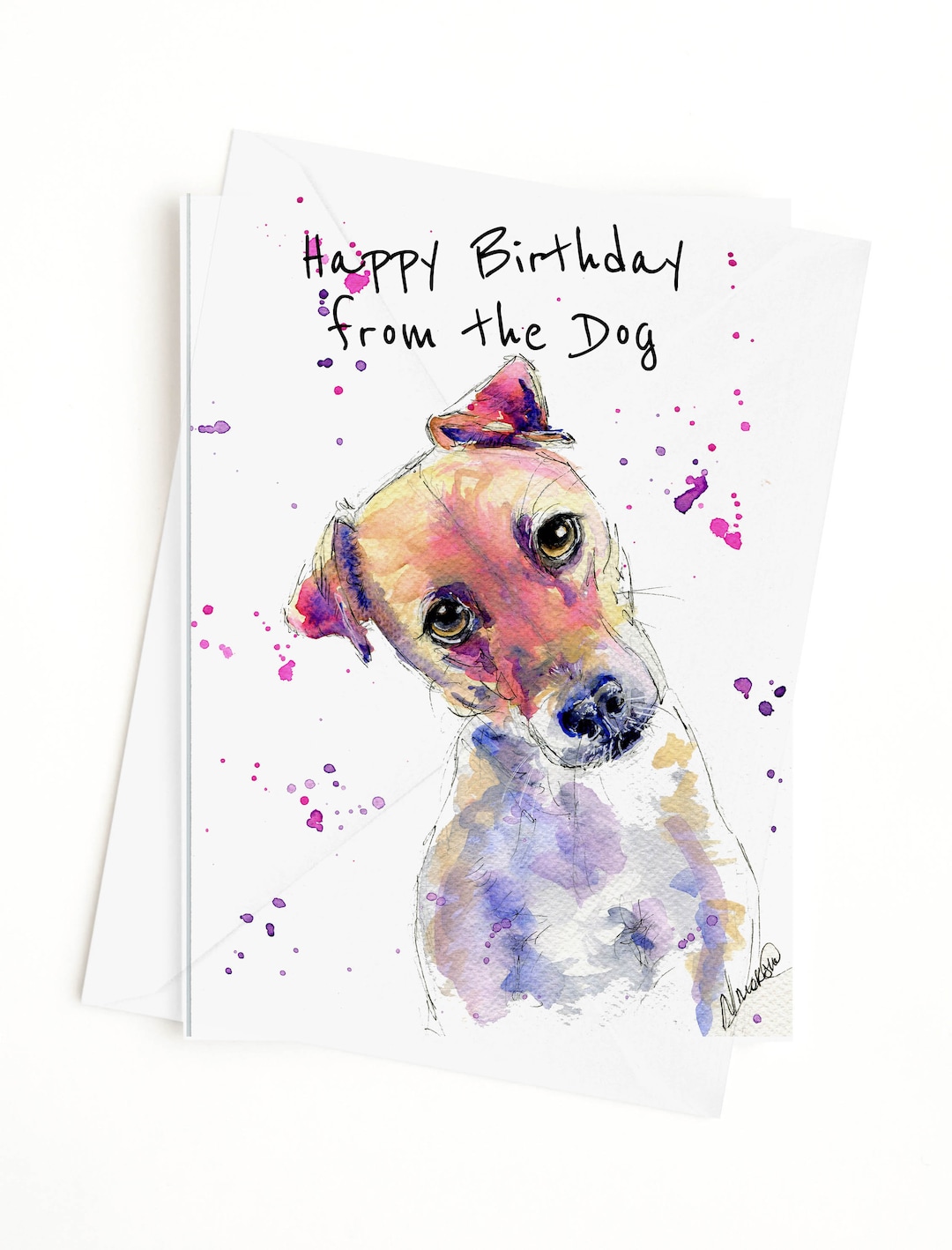 Jack Russell Birthday Card, Dog Birthday Card, Personalised Birthday Card, Card From the Dog