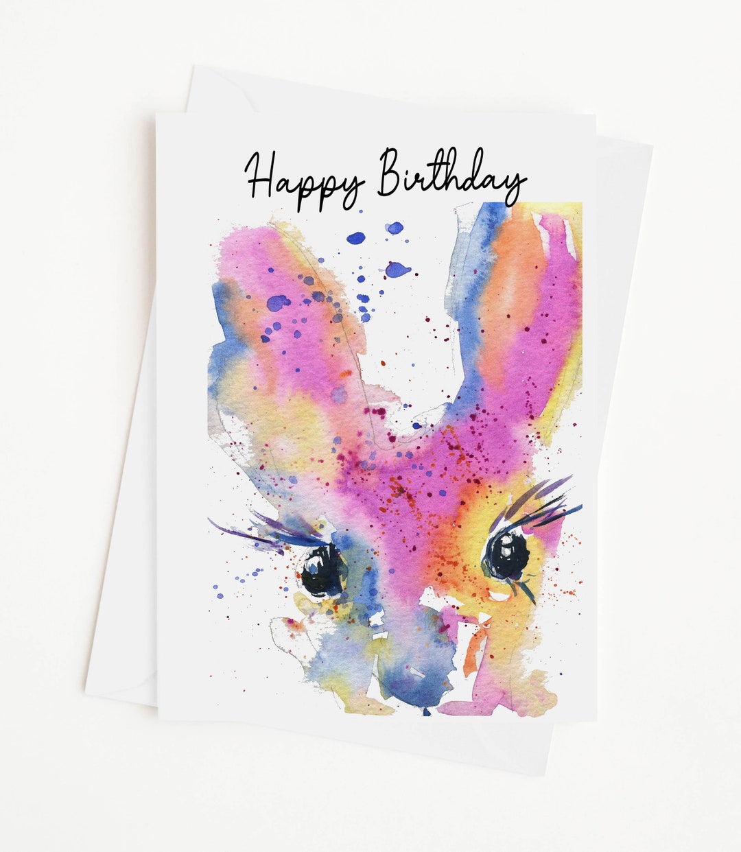 Bunny Rabbit Birthday Card - Etsy