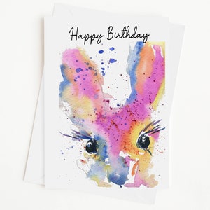 Cartão de aniversário do coelhinho