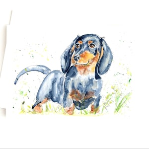 Dackel Karte, Dackel Karte, Geburtstagskarte Hund, personalisierte Geburtstagskarte, Karte vom Hund, Notiz Karte, innen leer