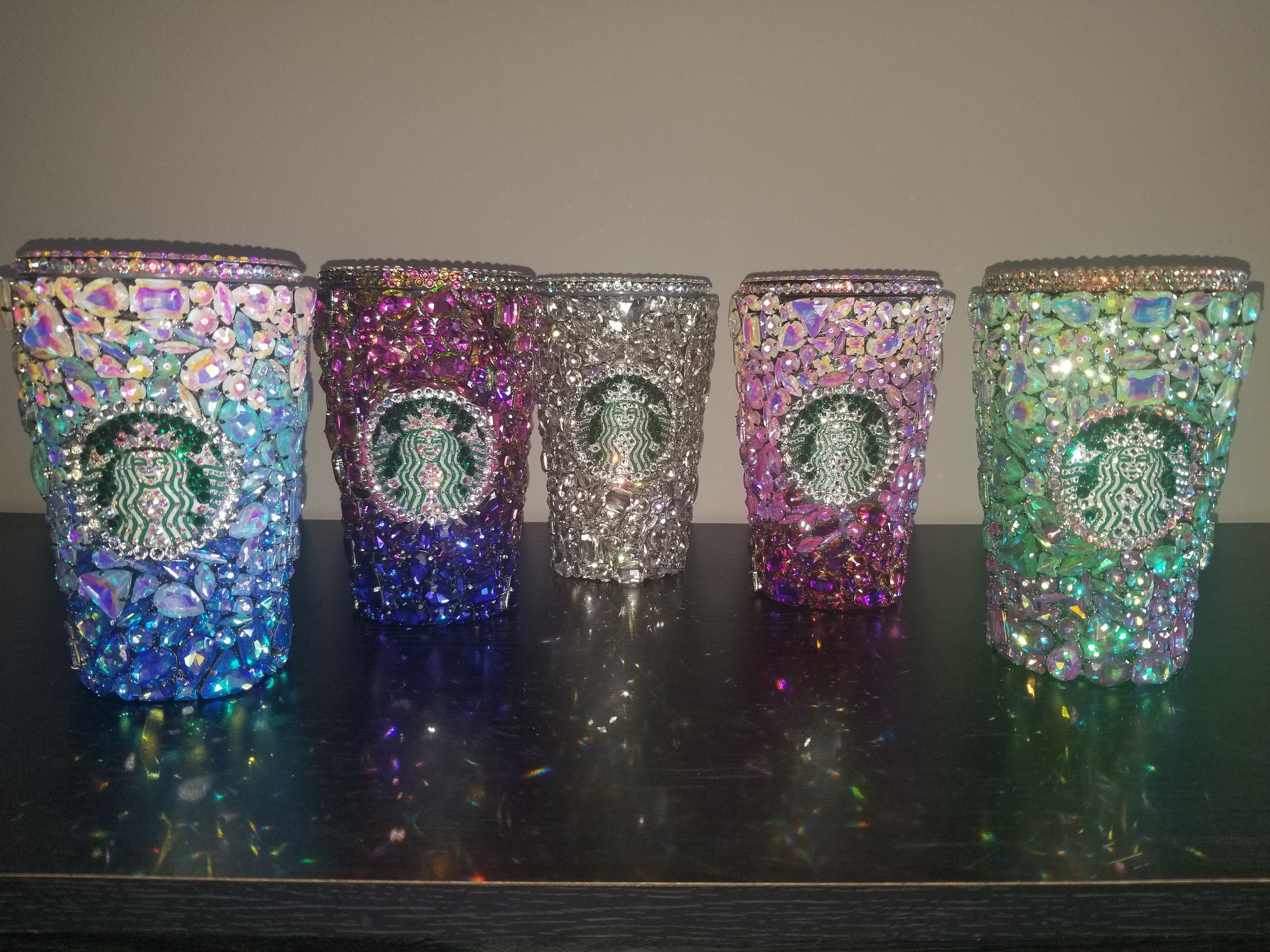 Grande Starbucks Crystal Ombr Chunky Gemstone Cup - Etsy