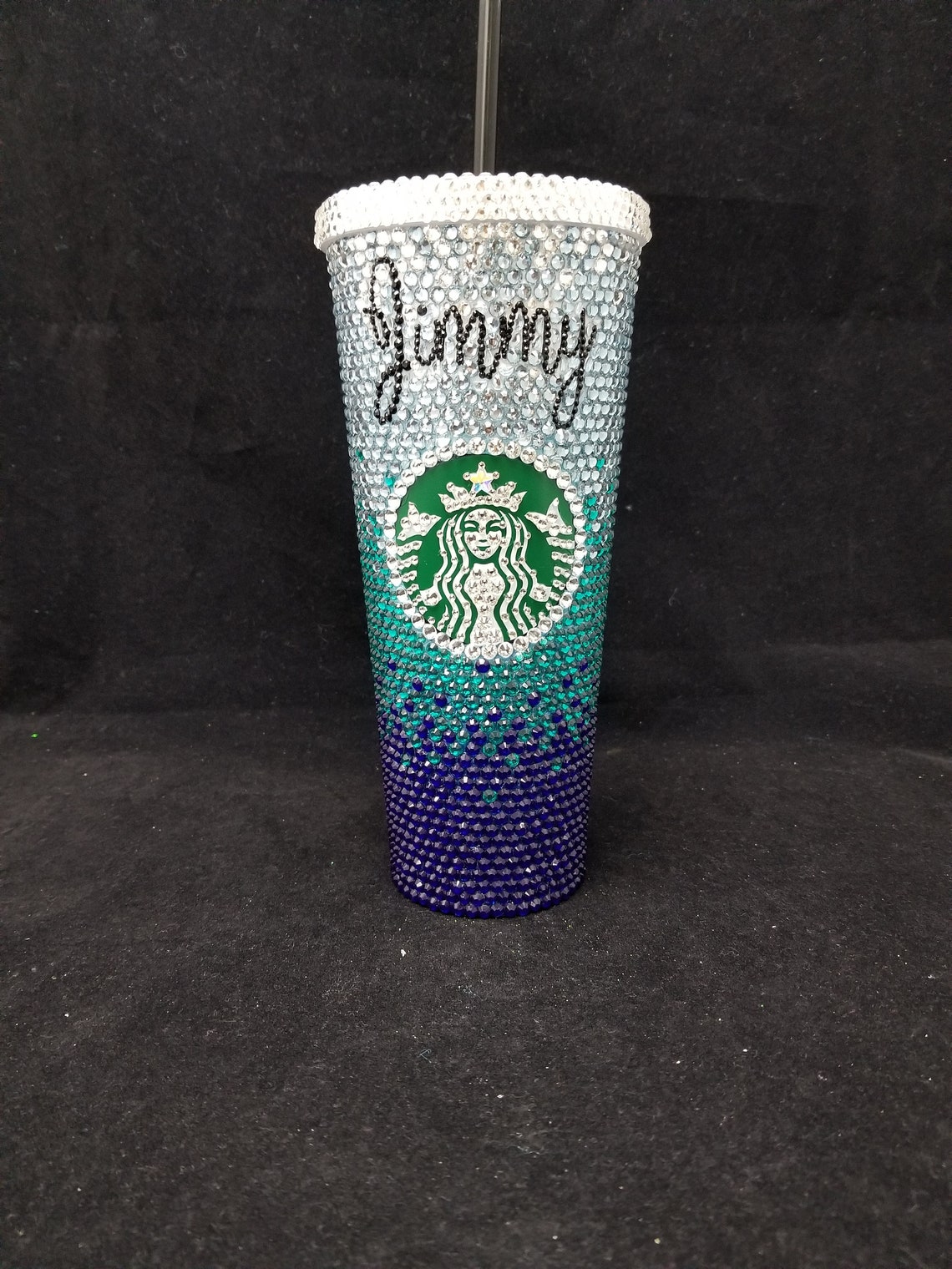 Custom Rhinestone Bling Starbucks Cold Drink Dome or Flat Lid Etsy