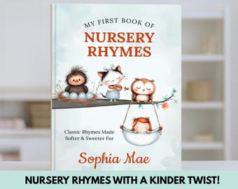 Personalisiertes Kinderreimebuch für Baby | Benutzerdefinierte Baby Geschenk | Gute-Nacht-Geschichten-Buch für Kleinkinder | Andenken Babybuch | Neugeborenen Geschenk