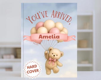 Libro personalizado para niña, nombre y fecha de nacimiento personalizados, recuerdo para recién nacida, cuento infantil