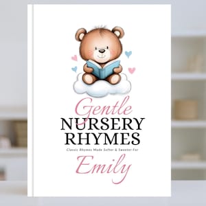 Personalised Baby Book | Custom Name Book | Nursery Rhymes Gift | Custom Message | Keepsake Story Book for Girls | First Birthday Gift
