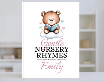 Personalisiertes Babybuch | Individuelles Namensbuch | Kinderreime Geschenk | Benutzerdefinierte Nachricht | Erinnerungsbuch für Mädchen | Erstes Geburtstagsgeschenk