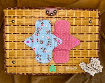 Compresa higiénica ligera, protector diario de algodón reutilizable - 18 cm / 7"