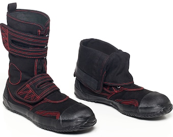 Fugu Sa-Me Vegan Cool Boots Red Stitch Black