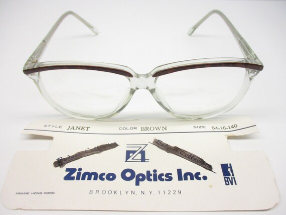 True Vintage Eyeglasses Zimco Janet Plastic Fashi… - image 8