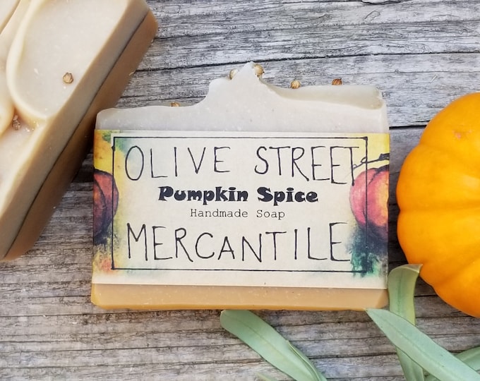 Handmade Pumpkin Spice Soap with homegrown olive oil and essential oils PRE ORDER ready mid September