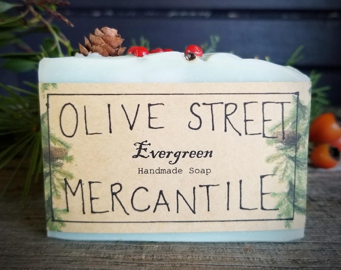 Evergreen: Homegrown Olive oil and Organic Tallow handmade soap