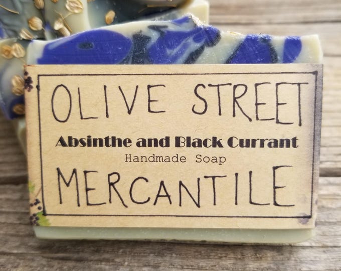 Absinthe Black Currant Soap: an autumn soap with homegrown olive oil and organic grass-fed tallow