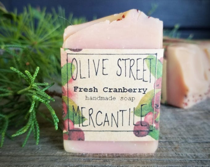 Fresh Cranberry: Handmade Soap with Homegrown Olive oil and Organic Tallow