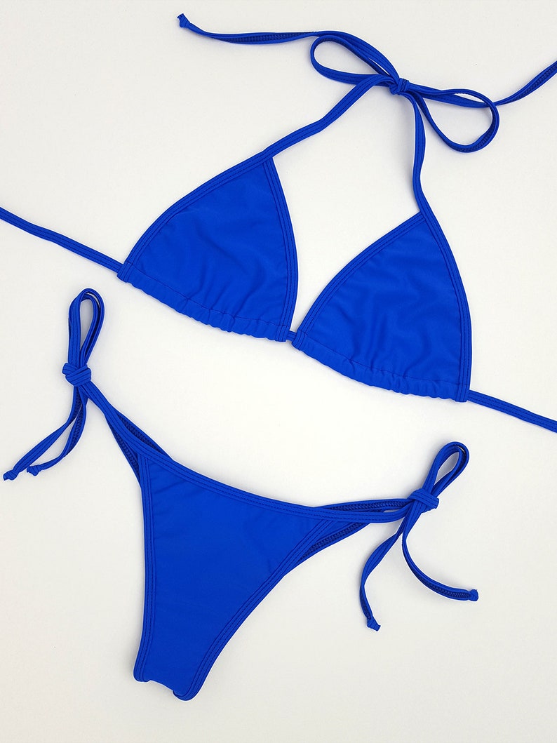 Royal Blue Micro Scrunch Bottom Bikini | Etsy