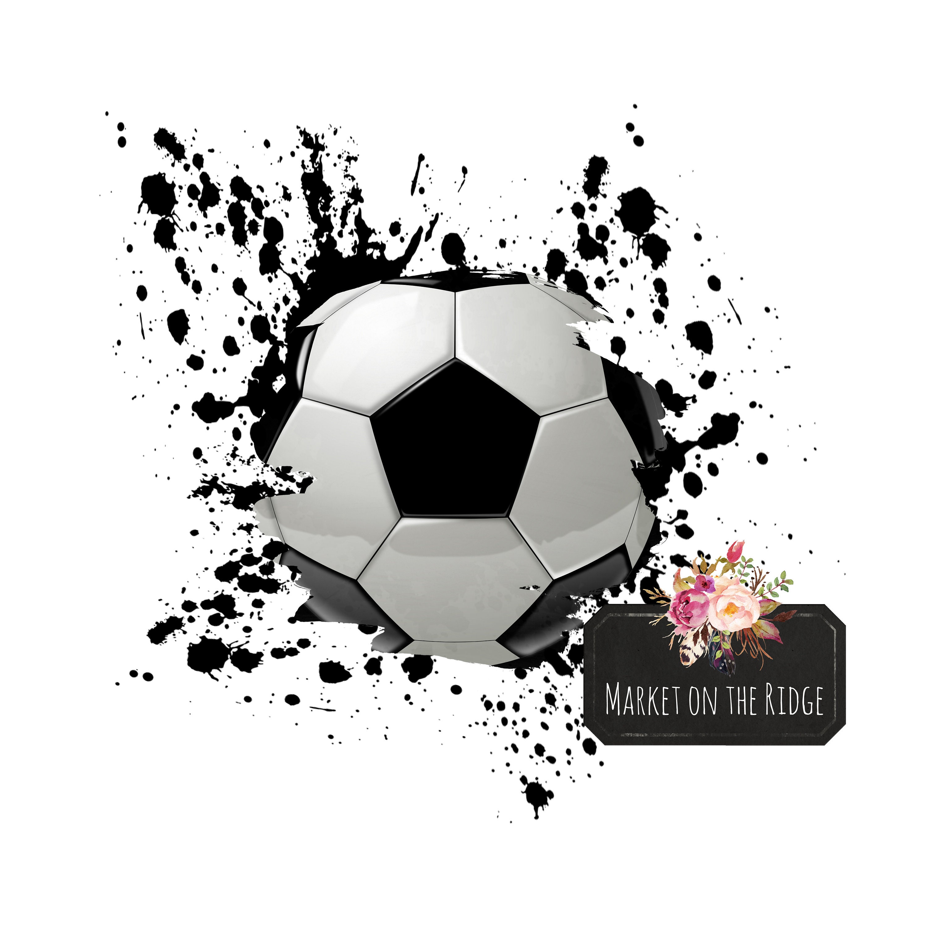 Soccer Ball With Paint Splatter Png Printable - Etsy