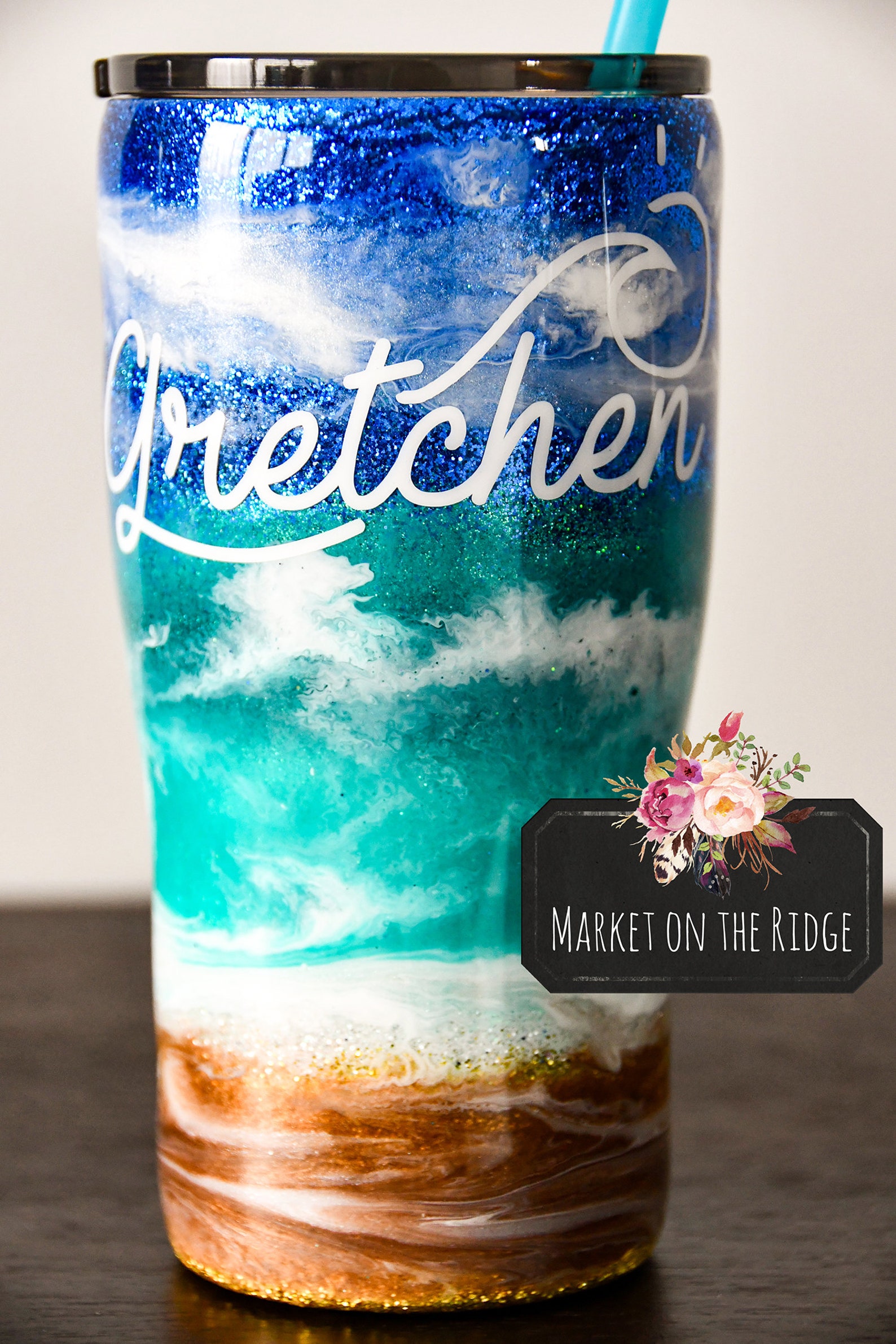 Beach Tumbler Glitter Mica Powder Personalized Etsy