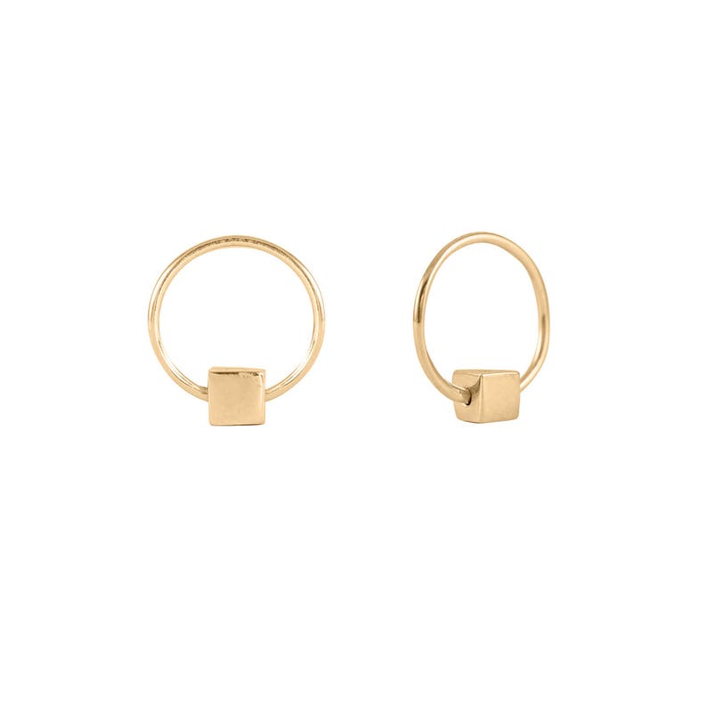 Hoop Earrings Minimalist Earrings Tiny Hoop Earrings Small Etsy