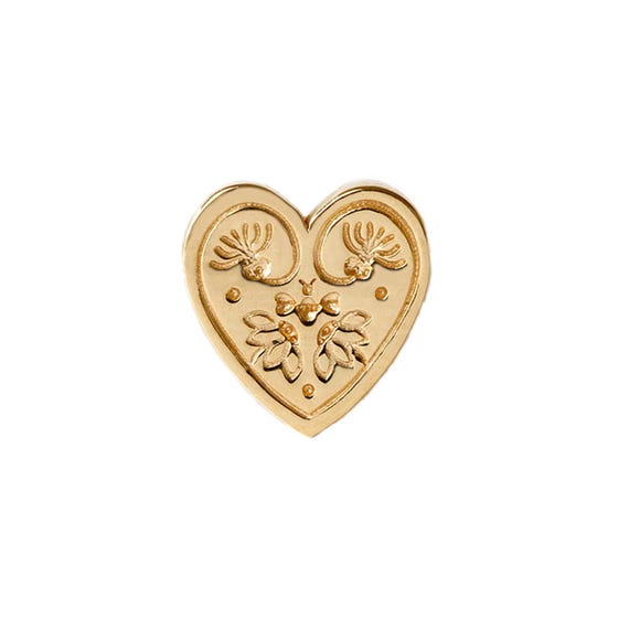 heart tie pin