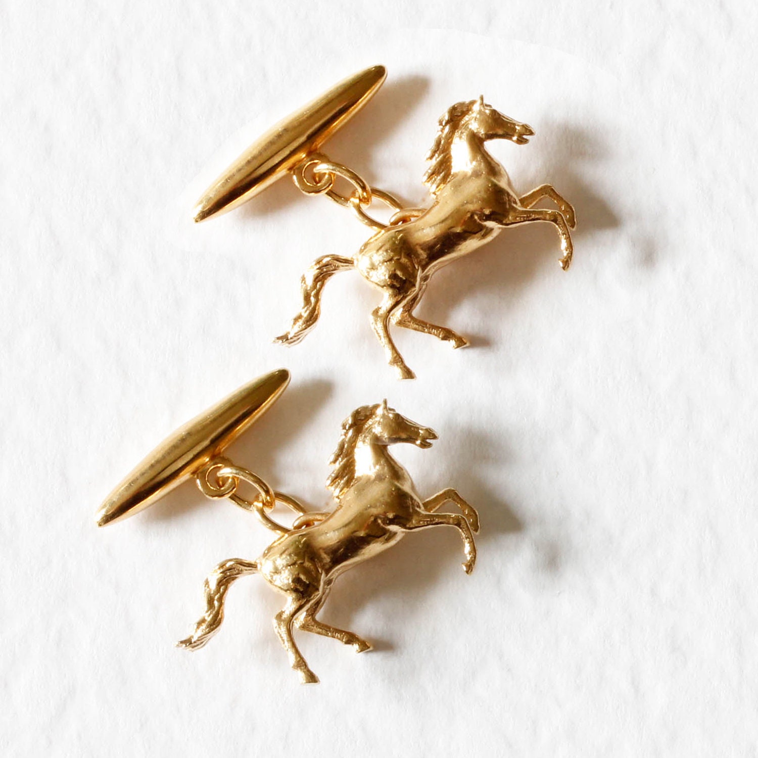 Wild Horses Cufflinks – Silver/gold - Gold Cufflinks, Gift for Wild Horses Cufflinks – Silver/gold - Gold Cufflinks, Gift for