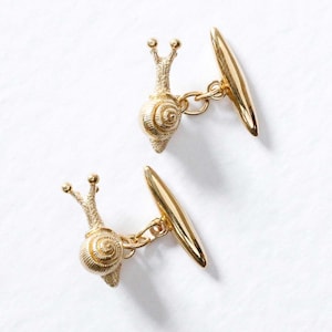 Baby Snail Cufflinks – Silver/Gold, gold cufflinks, silver cufflinks, insect cufflinks, shell cufflinks, animal cufflinks, snail gifts