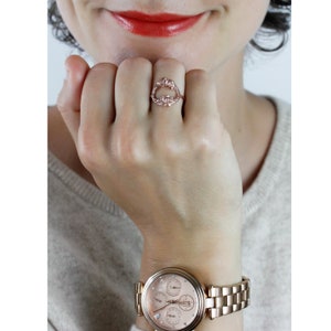 Rose Halo Ring Silver/Rose Gold/Gold image 9