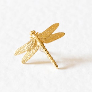 Dragonfly Tie Pin/Lapel Pin – Silver/Gold - dragonfly lapel pin, dragonfly brooch, dragonfly pin, insect lapel pin, wedding lapel pin