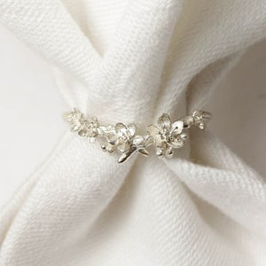 Cherry Blossom Ring, sakura ring Silver/Gold/Rose Gold/White Gold, flower ring, engagement ring, promise ring, wedding band, wedding ring, image 9