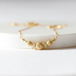 Collana Dahlia Opal - Argento/Oro/Oro Rosa - collana di fiori, collana dahlia, collana da sposa, delicata collana d&#39;oro, graziosa collana