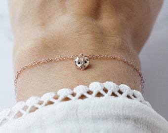 Ladybird Black Diamond Bracelet (wings open) – Rose Gold/Silver/Gold