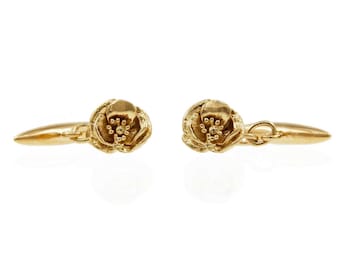 Poppy Cufflinks - Silver/Gold/Rose Gold - flower cufflinks, floral cufflinks, wedding cufflinks, gift for fiance, gift for husband, poppy