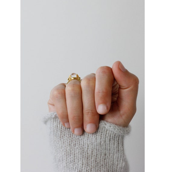 バタフライクォーツリング - シルバー/ゴールド - Etsy 日本