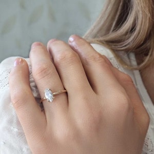 Cinderella Marquise Diamond Ring Marquise Engagement Ring, Marquise Ring, Lab Grown Diamond Ring, Elegant Ring, Proposal Ring image 3