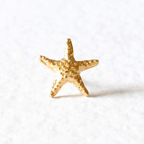 Starfish Tie Pin/Lapel Pin – Silver/Gold, starfish pin, starfish brooch, holiday wedding, nautical tie pin, sailor tie pin, beach wedding