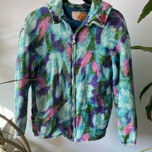 Vintage Ski jacket, Ski Boutique by White stag, 60s 70s floral pattern
